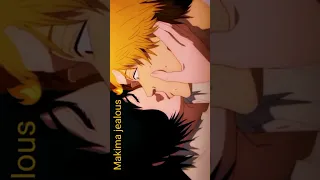 Makima jealous || kissing scene || Chainsaw man.