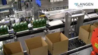 Mpac Langen's LRC-500 Top Load Case Packer Robotically loads Cartons into Cases