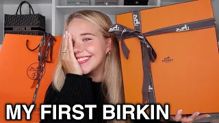 UNBOXING MY FIRST HERMES BIRKIN !!! 🍊 | MY ULTIMATE UNICORN & HOLY GRAIL BAG * I can't believe it*