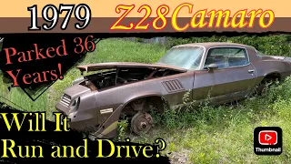 ABANDONED 1979 Z28 Camaro - Will it RUN and DRIVE after 36 YEARS?