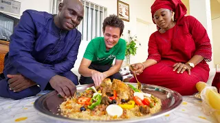 Food in Senegal!! GIANT 3 Meats Platter - West African Food in Touba, Senegal!