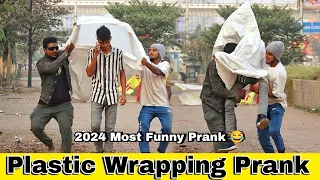Plastic Wrapping People Prank | Epic Reactions - By The Crazy Infinity