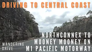 Driving to Central Coast, p1 - NorthConnex to Mooney Mooney on M1 Pacific Motorway, Sydney Australia