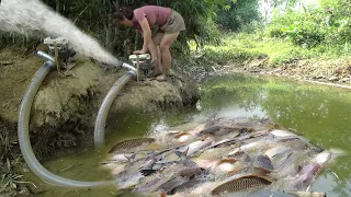 TOP Video Fishing: Fishing Technology Use A Large Capacity Pump Catch Many Of Fish In The Lake