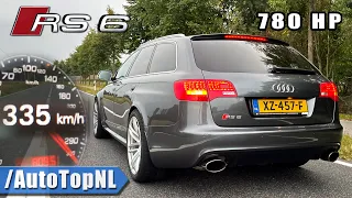 AUDI RS6 C6 V10 BiTurbo 780HP | 0-335 ACCELERATION AUTOBAHN POV & SOUND by AutoTopNL