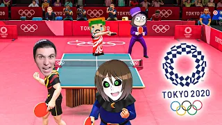 Vier Youtuber spielen TISCHTENNIS bei den Olympischen Spielen (Tokyo 2020)