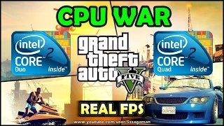 CPU WAR: C2D E8400 vs C2Q Q8300 - GTA V/5 | OverClock