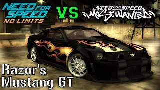 NFS No Limits VS NFS Most Wanted | Razor's Ford Mustang GT