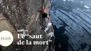 Un Norvégien plonge d'une falaise pour un record du "saut de la mort"