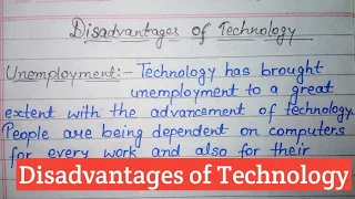 Disadvantages of Technology//English Essay//Drawbacks of technology