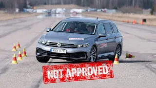 Volkswagen Passat GTE fails the moose test