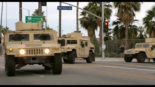 4K - National Guard Arrives in Hollywood to Curb Mayhem - Los Angeles, CA #Protests
