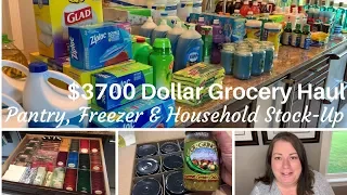 $3700 Dollar Grocery Haul | Pantry, Freezer and Household Stock Up