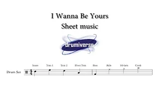 I Wanna Be Yours by The Arctic Monkeys - Drum Score (Request #35)