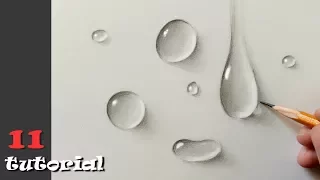 How to draw realistic water drops?! A very simple pattern.