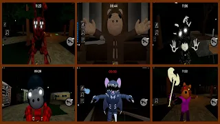 ROBLOX PIGGY: BRANCHED REALITIES GLOOMY FOREST ALL BOTS + LONE DOGGY JUMPSCARES!