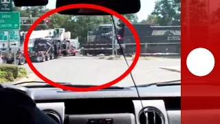 Watch: Train collides with truck stuck on tracks in Mer Rouge, Louisiana