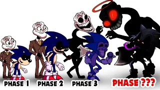 FNF Comparison Battle Mr Trololo VS Sonic Exe | ALL Phases of FNF Characters Animation