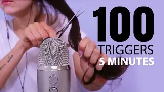 100 TRIGGERS IN 5 MINUTES 💥 ASMR Challenge