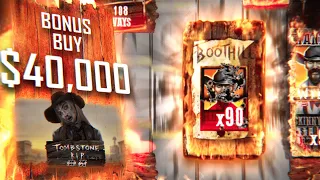 BUYING $40,000+ worth of BONUSES on TOMBSTONE R.I.P Slot!? (NEW 300,000x Potential)