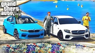 РЕАЛЬНАЯ ЖИЗНЬ В GTA 5 - BMW M5F90 ПРОТИВ MERCEDES E63S! ⚡ГАРВИН