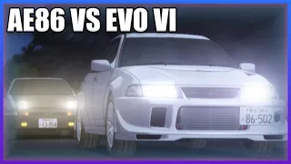 INITIAL D - AE86 VS EVO VI + AFTERMATH [HIGH QUALITY]