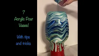 SATISFYING Acrylic Pours on Vases! Includes Tips And Tricks