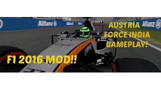 F1 2016 MOD: Austria Force India Gameplay - 2016 Tracks, Cars & Drivers