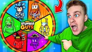 KOŁO FORTUNY decyduje ⚠️ JAKIEGO KOLORU SKINEM GRAM 🌈 (najgorszy challenge) 😡 w Stumble Guys! 😱