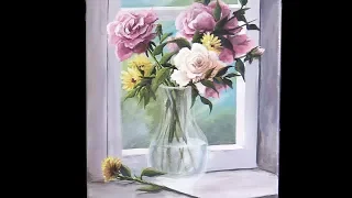Acrylic Flowers in a Vase | Paint with Kevin ®