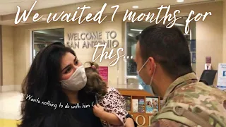 Military dad comes home from deployment & his toddler rejects him (all the feels in one night)