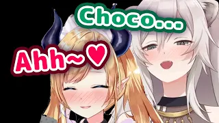 Botan Hugs Choco From Behind and Choco-Sensei Makes Cute Noises 【ENG Sub/Hololive】