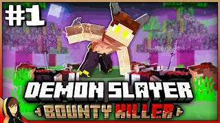 GOAL = BECOME THE MOST OP DEMON!?! | Demon Slayer: Bounty Killer [#1] - Minecraft
