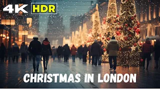 Exploring London's 2023 Christmas Lights in 4K HDR with 3D Sound