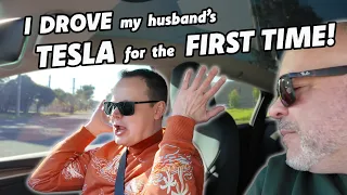 I Drove my Husband's Tesla for the First Time! Who was more nervous? | Vlog 18