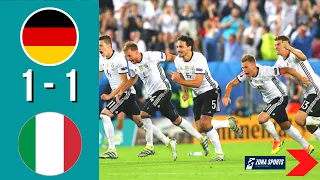 GERMANI VS ITALY 1- 1 (6 - 5 ) || Extended Higlights and goals || Euro 2016  - penalty