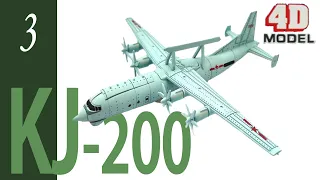 KJ-200 airborne early warning and control - 4D Puzzle Model 1/240 Plane Series