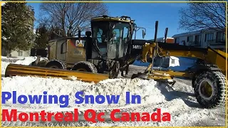 24 MINUTES OF SNOW PLOWING IN MONTREAL QUEBEC CANADA !