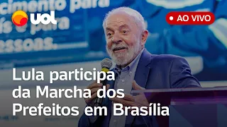 Lula fala ao vivo na Marcha dos Prefeitos com participação de Lira, Pacheco e outras autoridades