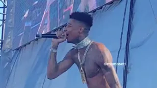 Blueface rapping “Bleed It” live at the Honda Center in Anaheim