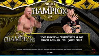 Wwe Universal Championship Brock Lesnar VS John Cena Night Of Champions Match