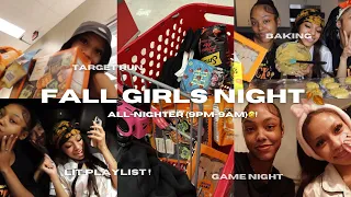 VLOG: PULLING A ALL-NIGHTER (9PM-9AM!): GIRLS NIGHT, LIT playlist, baking, target run + |YONIKKAA