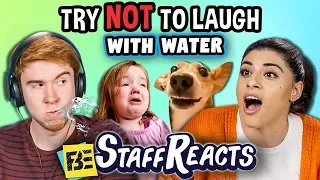 Try to Watch This Without Laughing or Grinning WITH WATER! #8 (ft. FBE STAFF)