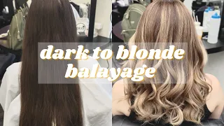 Balayage on Virgin Dark Hair Transformation | Hair Vlog