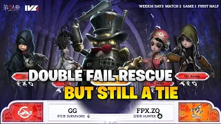 Double Fail Rescue but still a tie? (GG vs FPX.ZQ)【Identity V Summer League 2023】