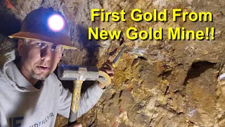 Mining The First Gold From Our New Gold Mine