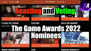 Sunburned Albino Roasts and Votes for The Game Awards Nominees 2022