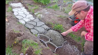 *How to: Pathmate Random Stone Concrete Walkway Mold-Kit - DIY