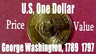 U.S.A, One Dollar, George Washington, 1789  1797, Price and Value @CoinsandCurrency