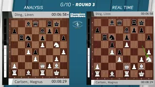 MASTERPIECE BLITZ GAME!!! MAGNUS CARLSEN VS DING LIREN    BLITZ CHESS 2017 CHAMPIONS SHOWDOWN